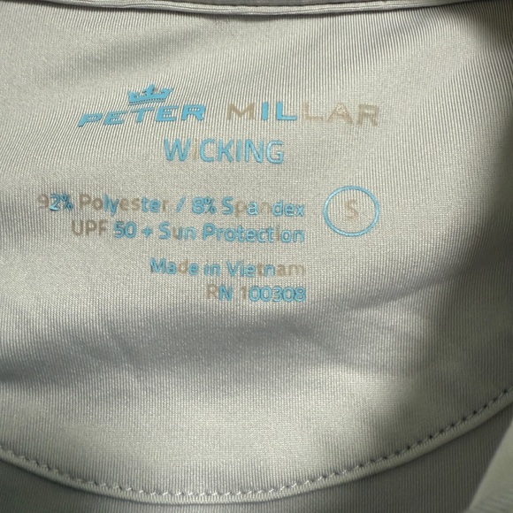 Peter Millar Wicking Sleeveless 1/4 Zip Polo Golf Crown Collared Shirt - Picture 3 of 4